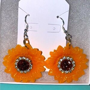 Handmade sunflower earrings!